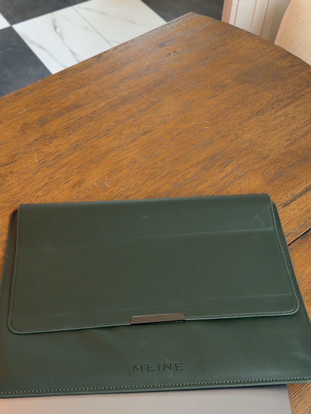 Dark Green Tablet Folio Case with Magnetic Closure